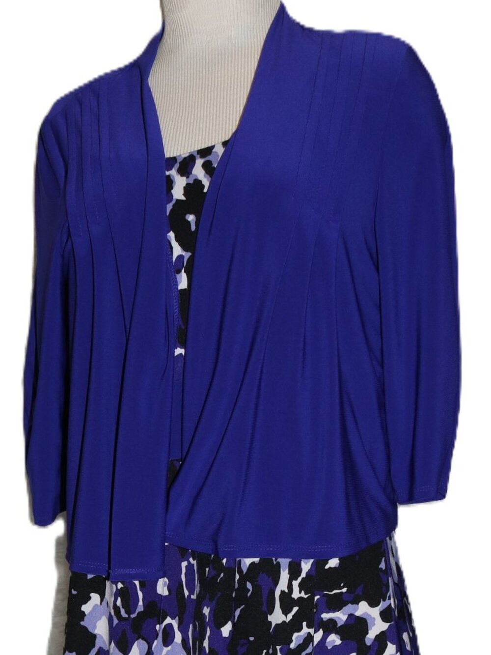 Perceptions 2-piece dress in size large purple cardigan included